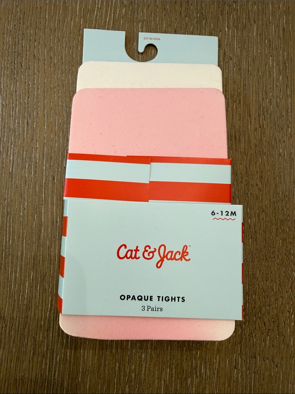 Cat & Jack Pink Baby Opaque Tights - 2 Pack